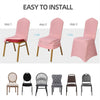 10-100pcs Dining Stretch Chair Cover Shiny Large Back Wedding Party Slipcover