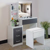 Dressing Table With Drawers Mirror Stool Set Makeup Desk Vanity Table Bedroom