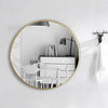 Round Metal Gold Wall Mounted Makeup Glass Mirror Vanity Bathroom Dressing Decor