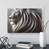 Lion Statue Canvas Wall Art Print Framed Picture Home Decor Living Room Bedroom