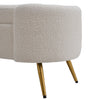 Long Stool Chair Bed End Seat Window Bench Faux Frizzle Shaggy Fur Soft Padded