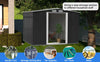 Metal Garden Storage Shed 6 x 8FT Outdoor Garden Storage Box with Base Frame