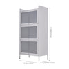 Metal Storage Cabinet Bookcase Book Shelf 3-Door File Cabinet Organizer Cupboard