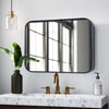 Wall Mounted Framed Mirror Vanity Makeup Bedroom Glass Dressing Mirror Shaped