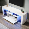 High Gloss White 140cm TV Stand Cabinet Unit Drawer Sideboard with LED Lights