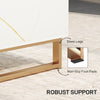 Coffee Table, Living Room Table with Drawer and Open Shelves, White