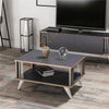 Nero Coffee Table, Anthracite Grey Oak - White