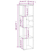 WALPLUS Corner Cabinet Sonoma Oak 33x33x132 cm Engineered Wood Storage Unit