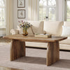 Rectangle Coffee Table, 47-Inch Farmhouse Wooden Center Table for Living Room