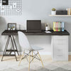Homgoday Table Dark Grey 160x50x(2-6) Treated Solid Wood Oak, Kitchen P5G7