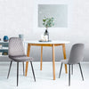 4X Dining Chairs Velvet Padded Seat Metal Legs Kitchen Chair Home Office Set