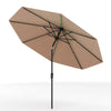 Outdoor Market Sunshade Heavy-Duty Table Parasol w/Vented Top Coffee