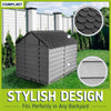 DOG KENNEL SMALL TO MEDIUM GREY DURABLE PLASTIC WINTER HOUSE