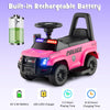 6V Kids Ride On Police Car Battery Powered Kids Toy Police Car Pink