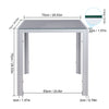 75cm Kitchen Furniture Square Glass Top Dining Table Metal Legs Tbale Only Table