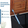 3 PCS Outdoor Wicker Bistro Set Garden Patio Rattan Sofa Set w/Cushion