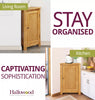 Corner Storage Cupboard, Oak Effect Wooden Low Cabinet with Shelf, Display Unit