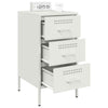 Bedside Cabinets 2 pcs White 36x39x68 Cold-rolled Steel F3R8