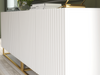 Modern Sideboard I 200cm I White I Fluted Fronts I Gold Legs I Storage Cabinet