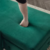 Upholstered Chaise Longue Indoor Lounge Sofa with Right Armrest & Storage Green