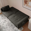 Sofa Bed Sleeper Fabric Love Seat Sofa Couch Sofa Settee for Living Room Grey
