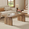 Rectangle Coffee Table, 47-Inch Farmhouse Wooden Center Table for Living Room