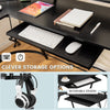 L-shaped Computer Desk Ergonomic Gaming Table Study Workstation W/ Power Outlet