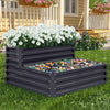 Outdoor Garden Metal Raised Vegetable Planter Flower Trough Herb Grow Bed Box