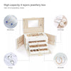 Mondeer 4 Tier Jewellery Box with Lock Mirror & 3 Drawers for Earring Necklace