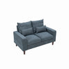 2 Seater faux leather/Linen Fabric Love Seat Sofa Armchair with Footstool Couch