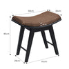 Make-Up Stool Dressing Chair with Curved Seat Cushion Wooden Desk Stool