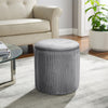 Round Dressing Table Chair Vanity Stool Bedroom Makeup Storage Seat Pouffe
