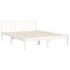 Bed Frame with Headboard White 120x200 Solid Wood H6S9