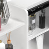 Dressing Table With Sliding Mirror 6 Drawers Open Shelves Vanity Desk