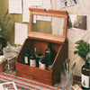 Vintage Wooden Small Cabinet Storage Box Desktop Organizer Unit Display Shelving