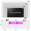 LED TV Stand Cabinet Unit Modern High Gloss 2 Door MDF Entertainment RGB Lights
