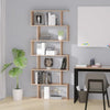 White Wooden S Shape Storage Display 6 Shelves Room Divider Unit Chest Bookshelf