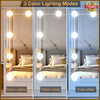 White Dressing Table Wood Makeup Desk with LED Mirror 7 Drawers Storage Bedroom