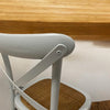 Grey Cross Back Dining Chair Set of 2 Comfortable & Stylish Wooden Home Cafe