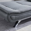Double Sleeper Couch Bed Seat 3 Seater Sofa bed Recliner Fabric Sofa Bed Grey