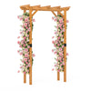 215 cm Garden Arch Wood Trellis for Climbing Plants-Orange