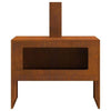 Fire Pit with Chimney 80x50x96 cm Weathering Steel