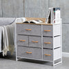 Fabric Cabinets Storage Unit Metal Frame Chest of Drawer Organiser Bedside Table