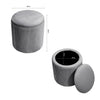 Round Dressing Table Chair Vanity Stool Bedroom Makeup Storage Seat Pouffe