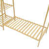 Bamboo Clothes Rail Rack Garment Hanging Coat Display Stand Shoe Storage Shelves