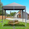 2X2M Pop-up Gazebo Heavy Duty Marketstall Garden Canopy Tent with 4 Side Outdoor