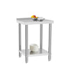 Commercial Stainless Steel Catering Table Work Bench Worktop Backsplash / Wheel