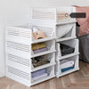 Stackable Folding Wardrobe Organiser Shelf Rack Pantry Closet Storage Box Drawer