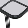 Nesting Coffee Table Side Table with Drawer High-Gloss Tabletop Square Set of 2