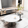 Sintered Stone Coffee Table and Tempered Glass End Table for Living Room Bedroom